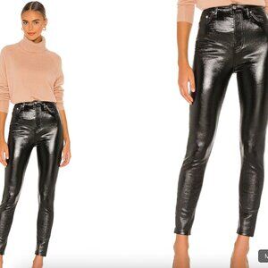 We The Free High-Rise Shiny Black Skinny Jeans EUC